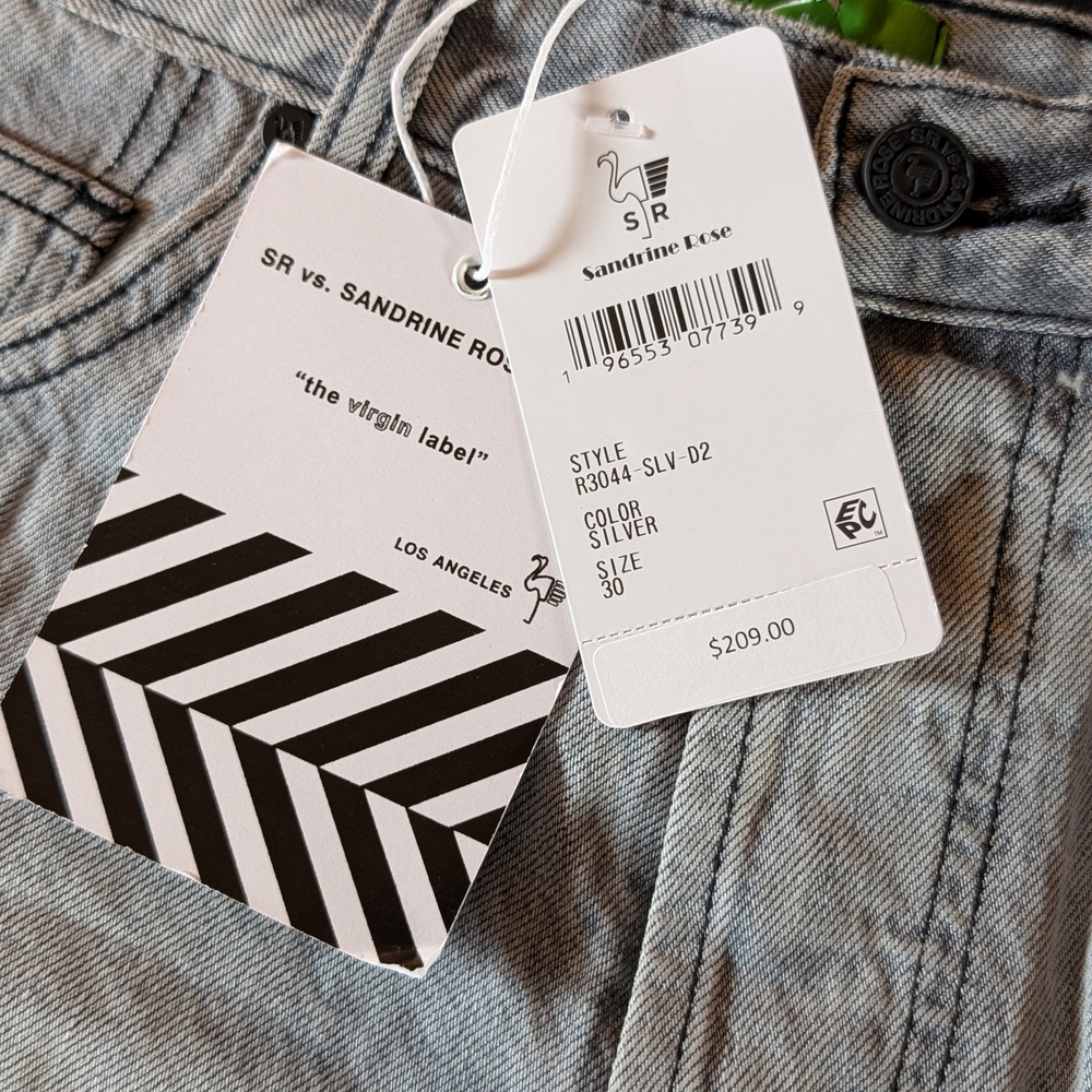 NWT Free People SR vs. SANDRINE ROSE “the virgin‎ label” jeans. Size 30 NWT - Picture 3 of 5